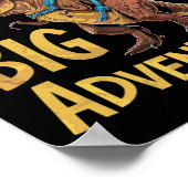 Funny Tiny Arms Big Adventures Hiking T-rex  ポスター (角)