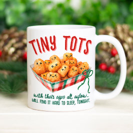 Funny Tiny Tater Tots Holiday Humor Christmas Gift コーヒーマグカップ