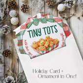 Funny Tiny Tots Holiday Humor Merry Christmas オーナメントカード