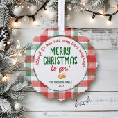 Funny Tiny Tots Holiday Humor Merry Christmas オーナメントカード