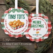 Funny Tiny Tots Holiday Humor Merry Christmas オーナメントカード