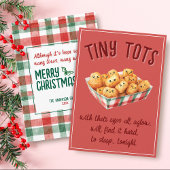 Funny Tiny Tots Watercolor Plaid Merry Christmas シーズンカード