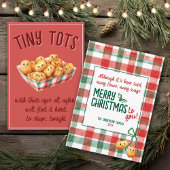 Funny Tiny Tots Watercolor Plaid Merry Christmas シーズンカード
