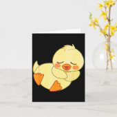 Funny Tired As Duck I Love Cute Ducklings Quote Gi カード (黄色い花)