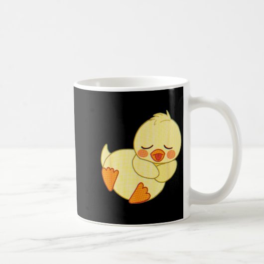 Funny Tired As Duck I Love Cute Ducklings Quote Gi コーヒーマグカップ (右)