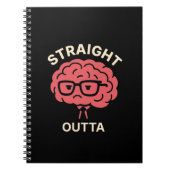 Funny Tired Brain – Student & Office Humor ノートブック (正面)