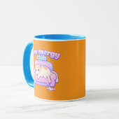 Funny Tired Cute Cat Melting on Chair Coffee Mug マグカップ (正面左)