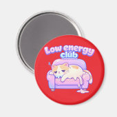 Funny Tired Cute Cat Melting on Chair Magnet マグネット (正面/裏面)