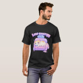 Funny Tired Cute Cat Melting on Chair T-Shirt Desi Tシャツ (正面フル)