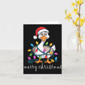 Funny Tired Goose Christmas Lights Silly Holiday F カード (黄色い花)