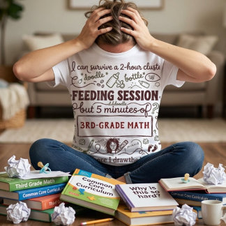 Funny Tired Mom Personalized School Grade & Feedin トライブレンドＴシャツ