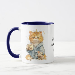 Funny Tired Orange Cat Coffee Mug Custom Name Quot マグカップ