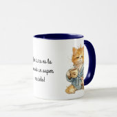 Funny Tired Orange Cat Coffee Mug Custom Name Quot マグカップ (正面右)