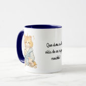 Funny Tired Orange Cat Coffee Mug Custom Name Quot マグカップ (正面左)