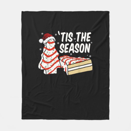 Funny Tis The Season Design Christmas Tree Debbie フリースブランケット (正面)