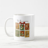 Funny Tis The Season Silly Goose Christmas Stamps コーヒーマグカップ (左)