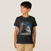 Funny Titanic Movie Cat Meme Rms Cruise Ship Men W Tシャツ (正面フル)
