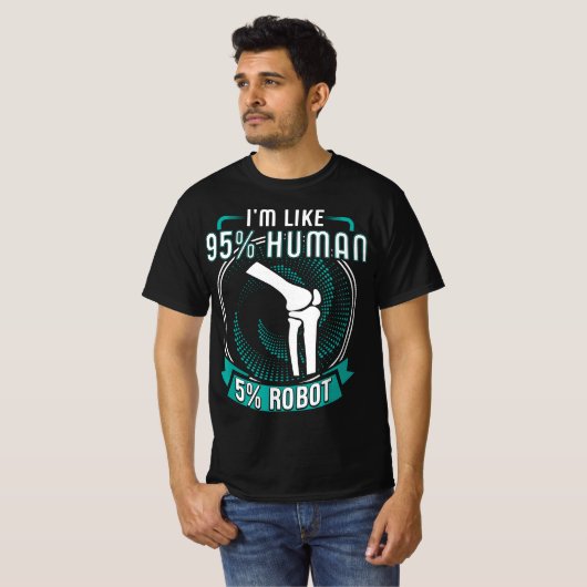 Funny Titanium Knee Replacement Surgery Get Well G Tシャツ (正面フル)