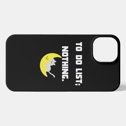 Funny 'TO DO LIST: NOTHING.' Quote iPhone Case iPhoneケース (裏面横)