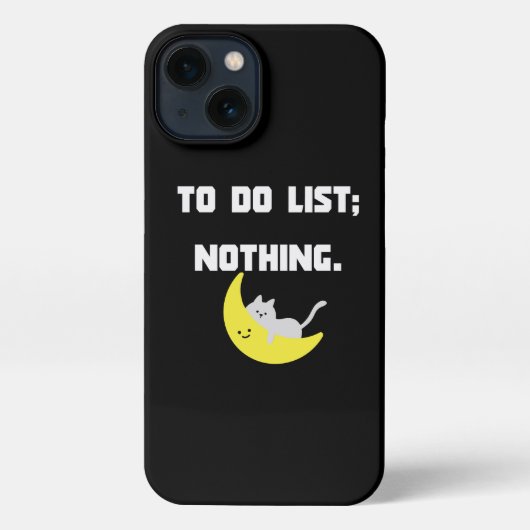 Funny 'TO DO LIST: NOTHING.' Quote iPhone Case iPhoneケース (裏面)