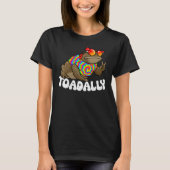 Funny Toad, Kids Toad, Hippie Toad, Frog, Amphibia Tシャツ (正面)