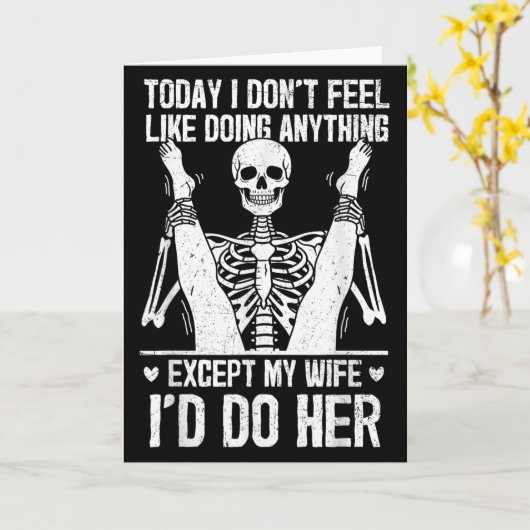 Funny Today I Don't Feel Like Doing Anything Excep カード (黄色い花)