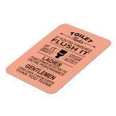 Funny Toilet Rules Bathroom Restroom Humor マグネット (左側)