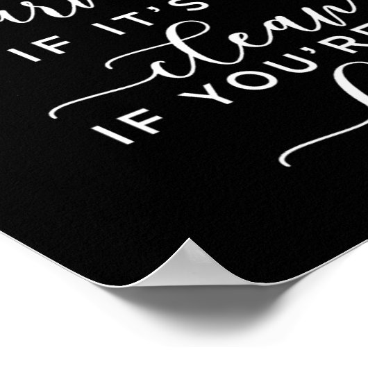 Funny Toilet Rules – Elegant White Text on Black ポスター (角)