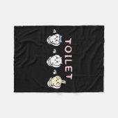 Funny Toilet Time Chikawa Meme  フリースブランケット (正面(横))