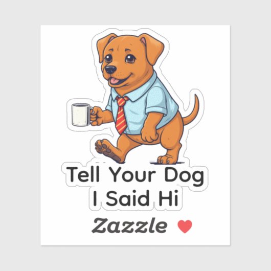 Funny Toller Retriever Dog Business Suit Coffee シール (シート)