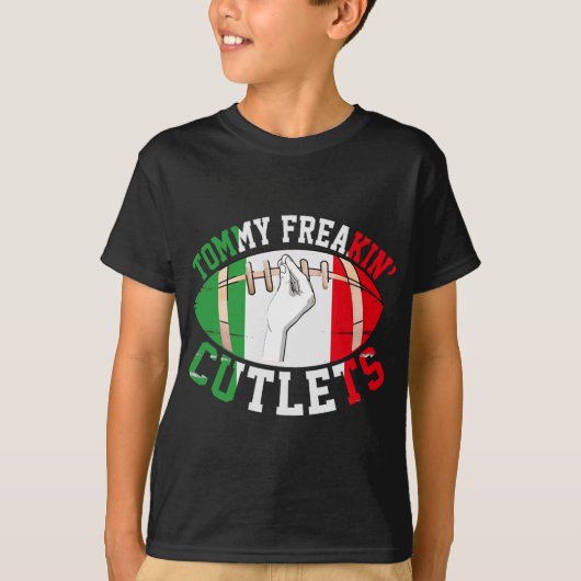 Funny Tommy Freakin' Cutlets New Jersey Italy Flag Tシャツ (正面)