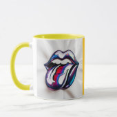Funny Tongue Out Lips Mug Design マグカップ (左)