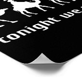 Funny Tonight We Ride Tee Shirt - Uni - Black - Sm ポスター (角)