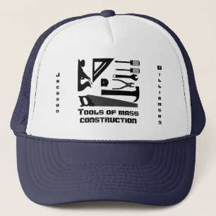 Funny "Tools of Mass Construction"  キャップ