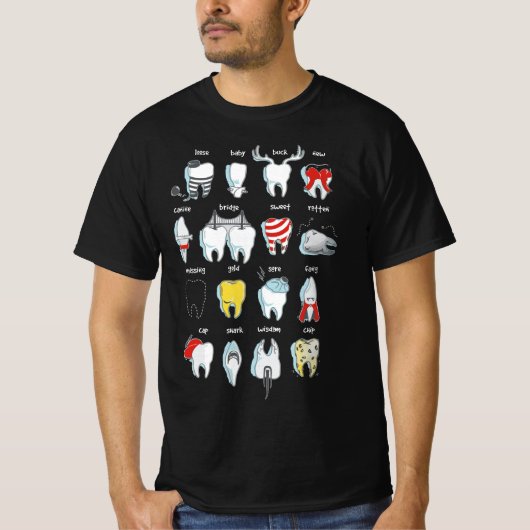 Funny Tooth Dentist Teeth Dental  Tシャツ (正面)