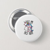 Funny Tooth Fairy - Cute Unicorn I Lost My First T 缶バッジ (正面&裏面)