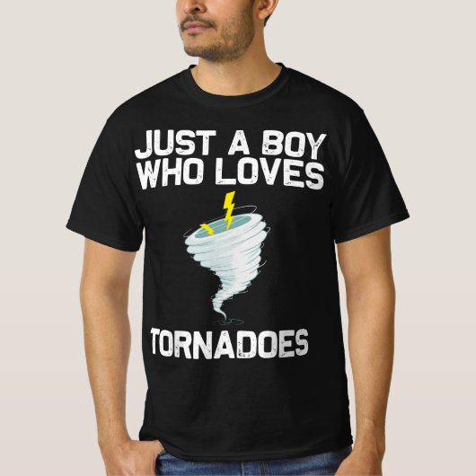 Funny Tornado Gift For Boys Hurricane Weather Chas Tシャツ (正面)