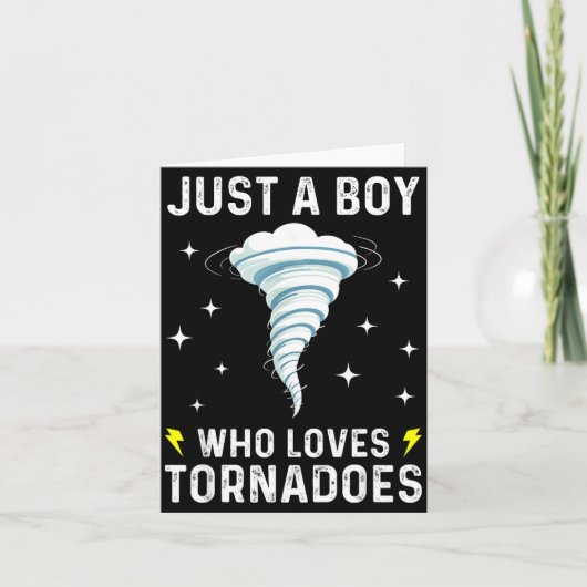 Funny Tornado Gift For Boys Kids Hurricane Weather カード (正面)