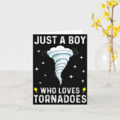 Funny Tornado Gift For Boys Kids Hurricane Weather カード (黄色い花)