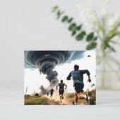 Funny Tornado Storm Chaser  ポストカード (スタンド正面)