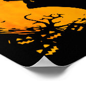 Funny Tortoise Halloween Silhouette Soky Tortoise  ポスター (角)