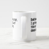 funny tough strong old age sayings quotes ジャンボコーヒーマグカップ (裏面)