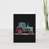 Funny Tractor Christmas Graphics Lights Lover Farm カード (正面)