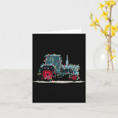 Funny Tractor Christmas Graphics Lights Lover Farm カード (黄色い花)
