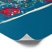 Funny Tractor Christmas Graphics Lights Lover Farm ポスター (角)