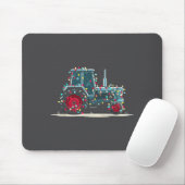Funny Tractor Christmas Graphics Lights Lover Farm マウスパッド (マウス)