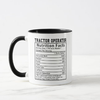 Funny Tractor Operator Nutrition Facts Boss Gift マグカップ