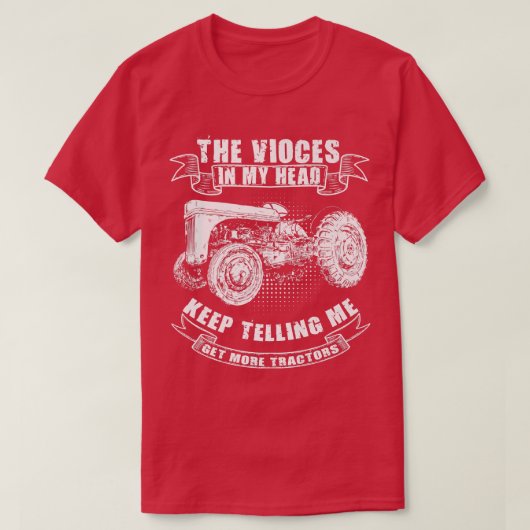 Funny Tractor Tee Get More Tractors Farmer Design Tシャツ (デザイン正面)