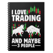 Funny Trading Quote Bull & Candlestick Daytrading  ノートブック (正面)