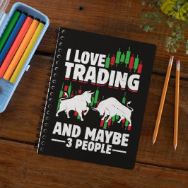 Funny Trading Quote Bull & Candlestick Daytrading  ノートブック